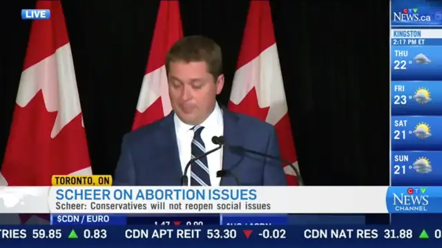Andrew Scheer - I-ll - opposes measures to reopen abortion debate