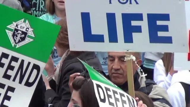 Enthusuaistic youth at Canada's 2012 March for Life 2012