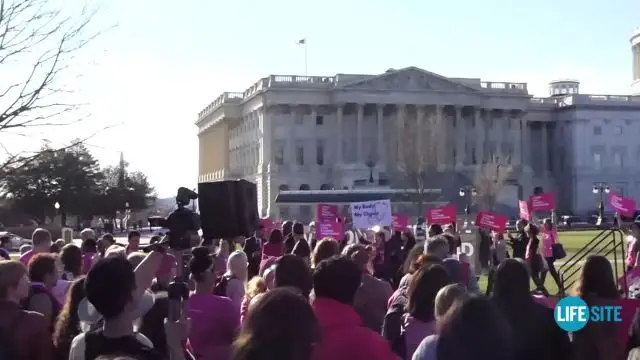 Hilarious how pro-aborts block pro-life banner at PP rally