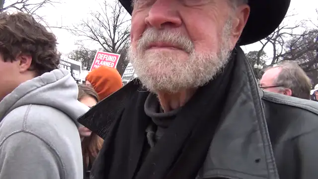 Joe Schiedler at the March - abortion is becoming a very negative item in U.S.