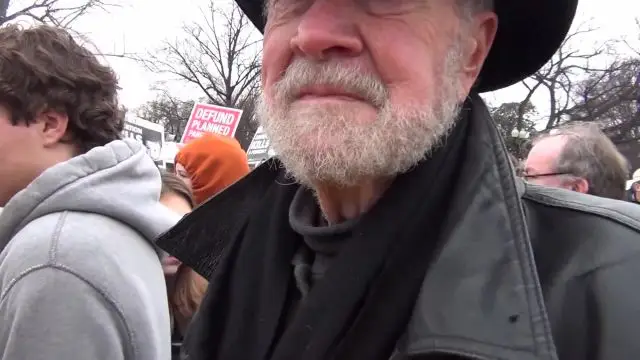 Joe Schiedler at the March - abortion is becoming a very negative item in U.S.