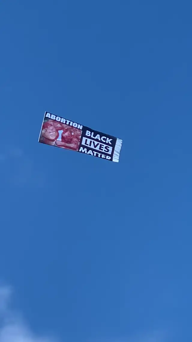 Plane flies massive ‘Unborn Black Lives Matter’ banner above Dem National Convention