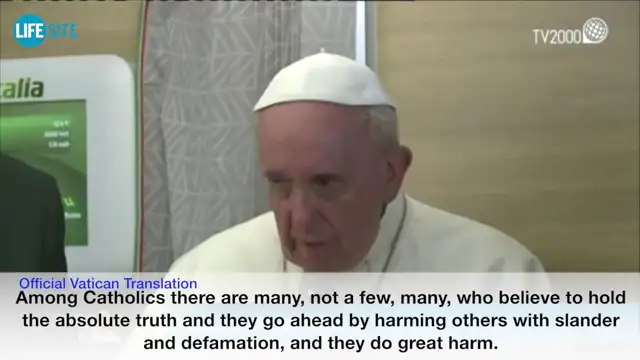 Pope - ''fundamentalist'' Catholics do ''harm,'' should be ''combatted''