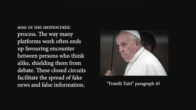 Pope Francis - encyclical is a shot at President Trump right before the election