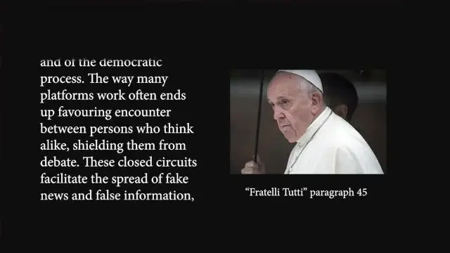 Pope Francis - encyclical is a shot at President Trump right before the election