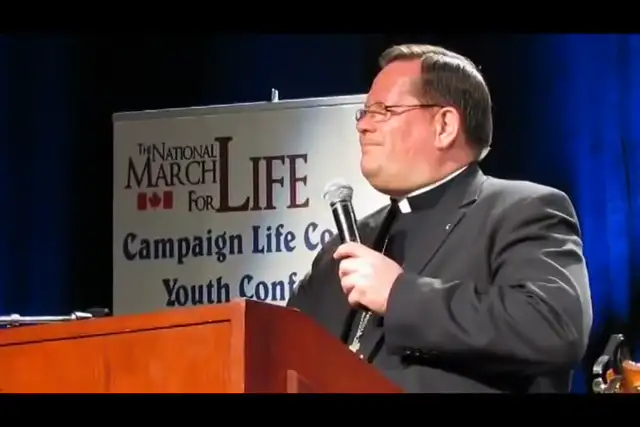 Quebec Archbishop LaCroix talk to March for Life 2011 Youth Rose Dinner