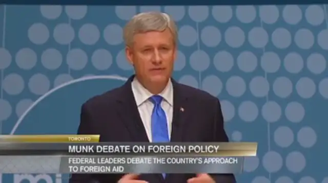 Trudeau and Mulcair attack Harper for not funding abortions overseas - Munk foreign policy debate